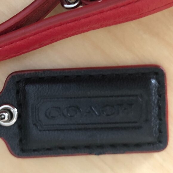 Coach Leopard Print Clutch with Red Accents - Picture 2 of 10